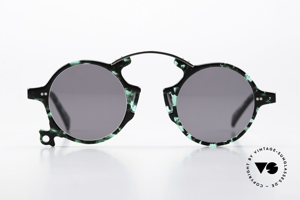 Jean Paul Gaultier 58-0271 With Removable Silver Chain, a piece of time and fashion history from the 1980s, Made for Men and Women