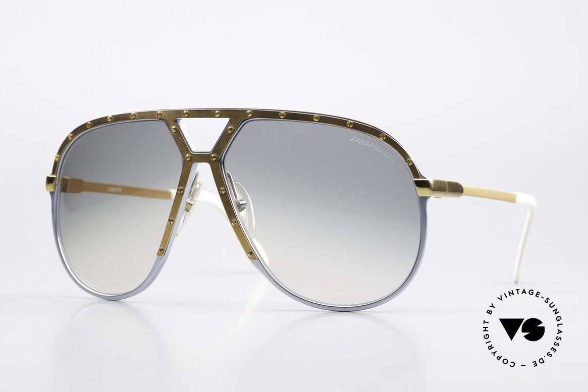 Alpina M1 Baby-Blue Metallic & Gold, old 80's Alpina M1 sunglasses, West Germany!, Made for Men and Women