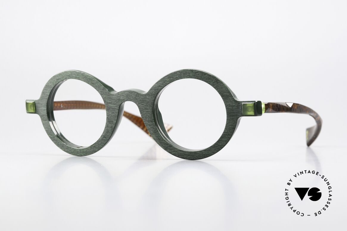 Piero Massaro 905 Round Designer Eyewear, Piero Massaro PM905 col. 359 size 42/29 142, Made for Men and Women
