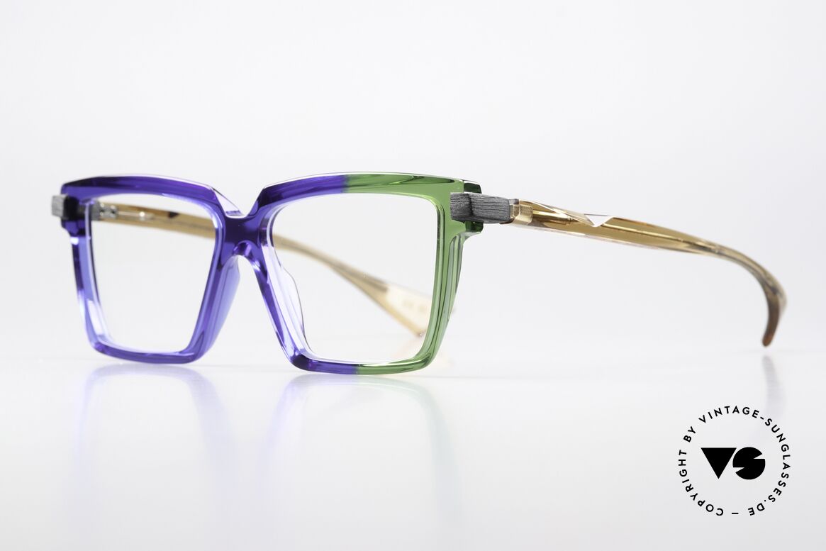 Piero Massaro 915 Designer Frame Blue Green, exceptionally interesting pair of ladies glasses, Made for Women