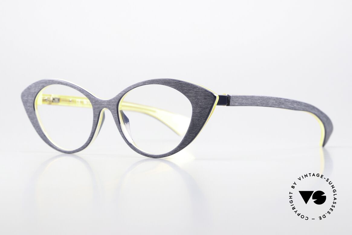 Piero Massaro 462 Designer Cateye Glasses, technology and art in combination; in size 50/17, 142, Made for Women