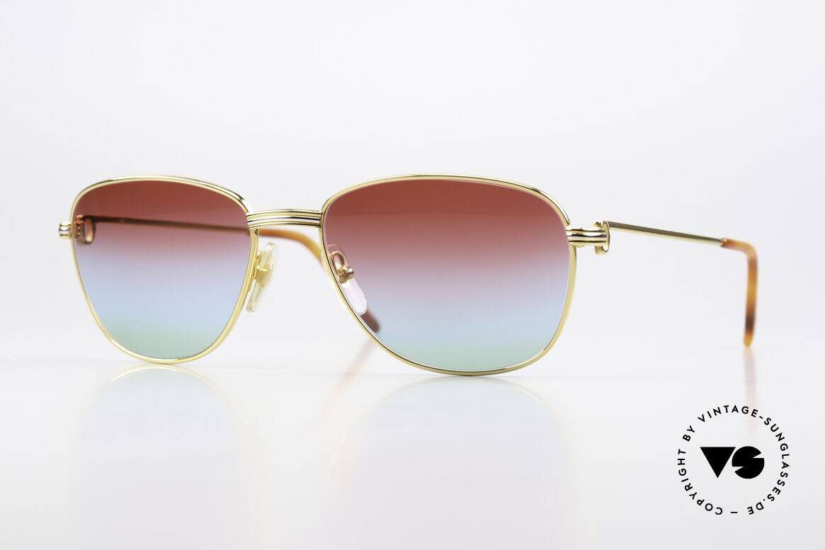 Cartier Courcelles - L Bordeaux Polar Lights Lens, precious Cartier sunglasses of the 90's, L size 59°18, Made for Men
