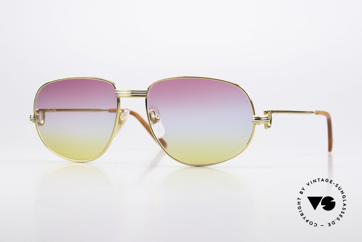 Cartier Romance LC - L 80's Frame Sunrise Lenses, vintage Cartier sunglasses; model ROMANCE Louis Cartier, Made for Men and Women