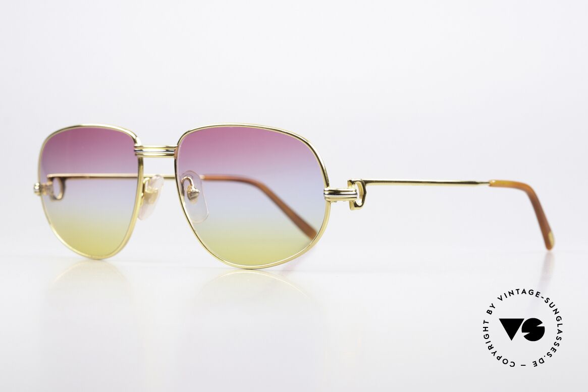 Cartier Romance LC - L 80's Frame Sunrise Lenses, this pair (with L. Cartier decor) in LARGE size 58-18, 135, Made for Men and Women