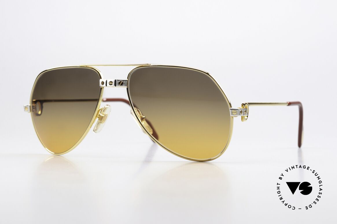 Cartier Vendome Santos - S Desert Storm Sun Lenses, Vendome = the most famous eyewear design by CARTIER, Made for Men and Women