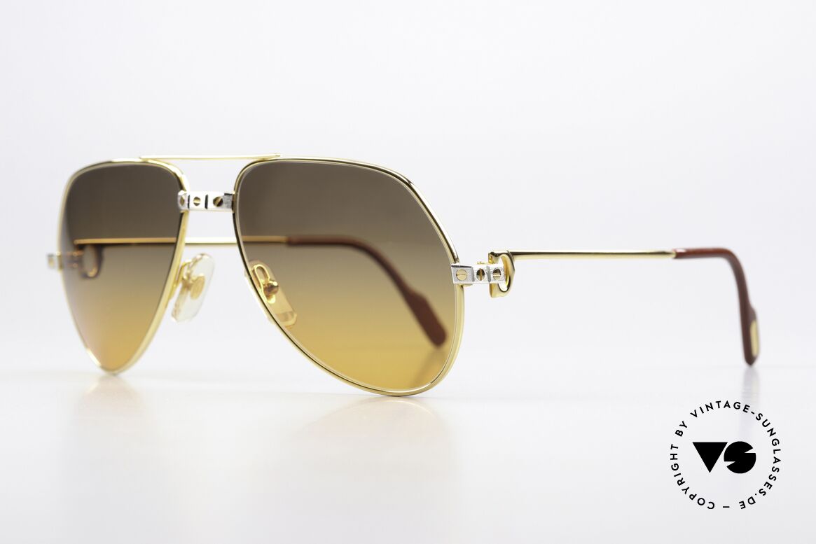 Cartier Vendome Santos - S Desert Storm Sun Lenses, Santos Decor (with 3 screws) in SMALL size 56-16, 135, Made for Men and Women