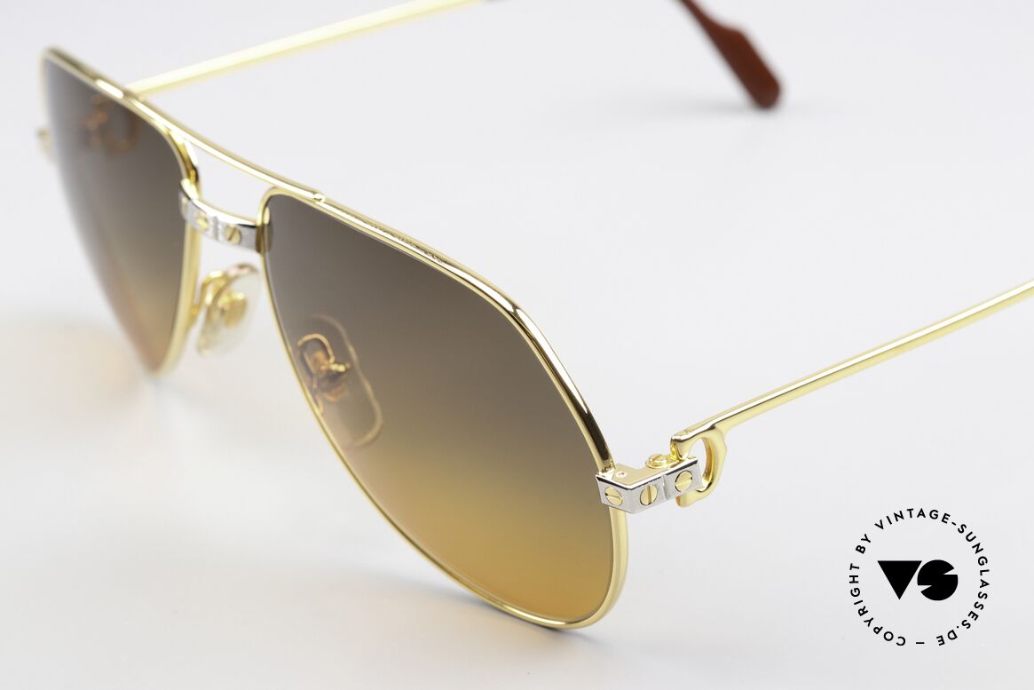 Cartier Vendome Santos - S Desert Storm Sun Lenses, worn by actor Christopher Walken (JAMES BOND, 1985), Made for Men and Women
