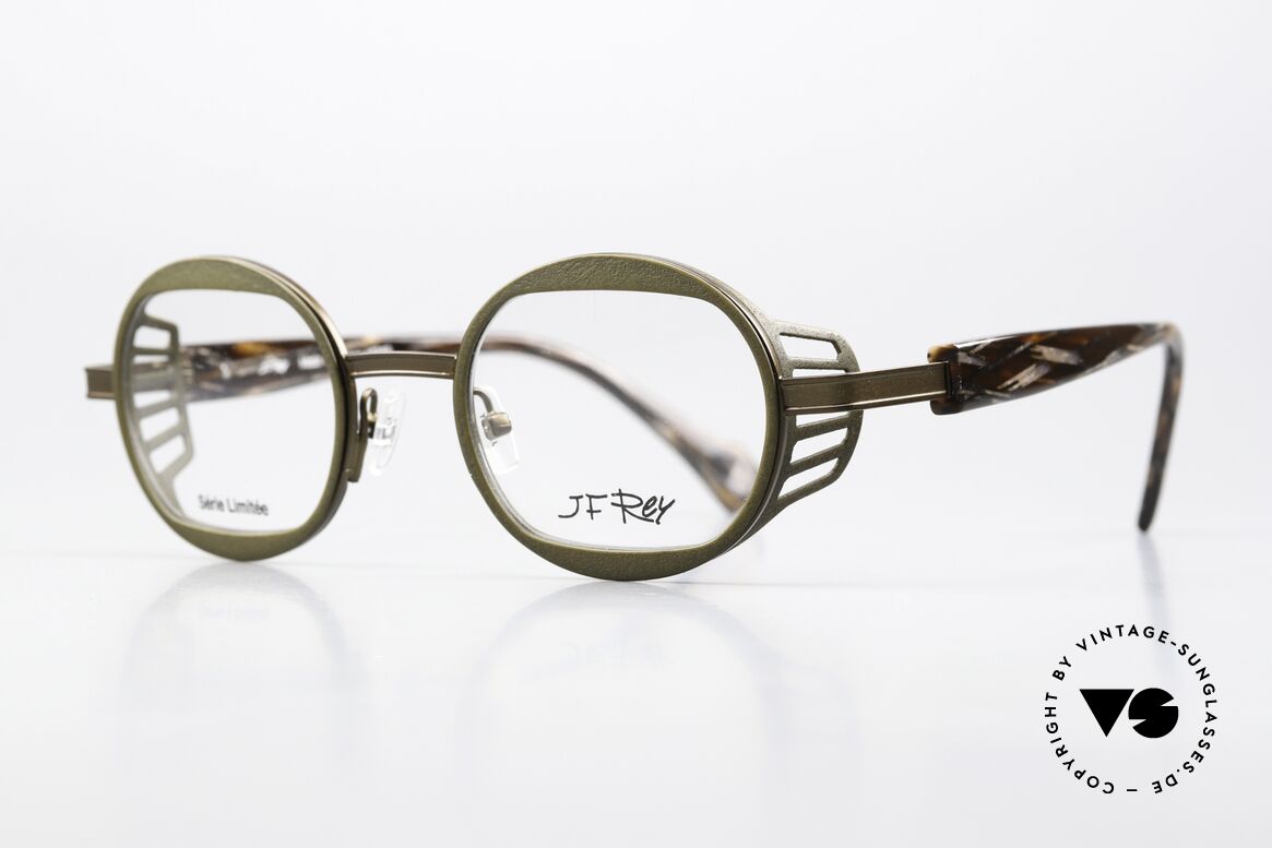 JF Rey Nautinew Limited Edition Eyewear, color code 4343 = khaki green and burl wood look, Made for Men and Women