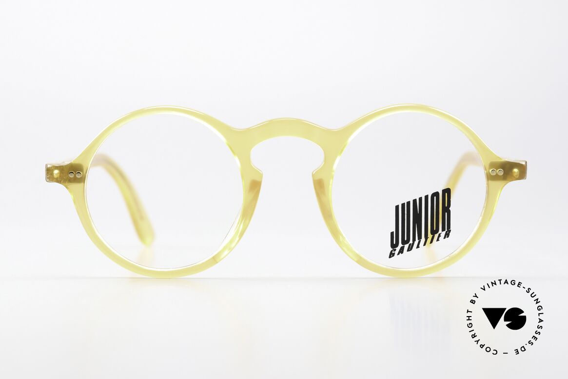 Jean Paul Gaultier 57-0072 Small Size Honey Yellow, color 3: honey yellow with gold rivets & hinges, Made for Men and Women