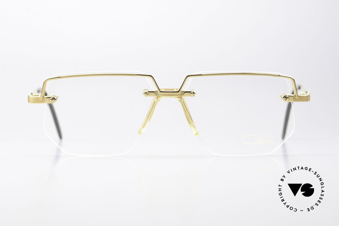 Cazal 742 Gold Plated 90's Eyewear, vintage Cazal designer glasses from the 90's, Made for Men