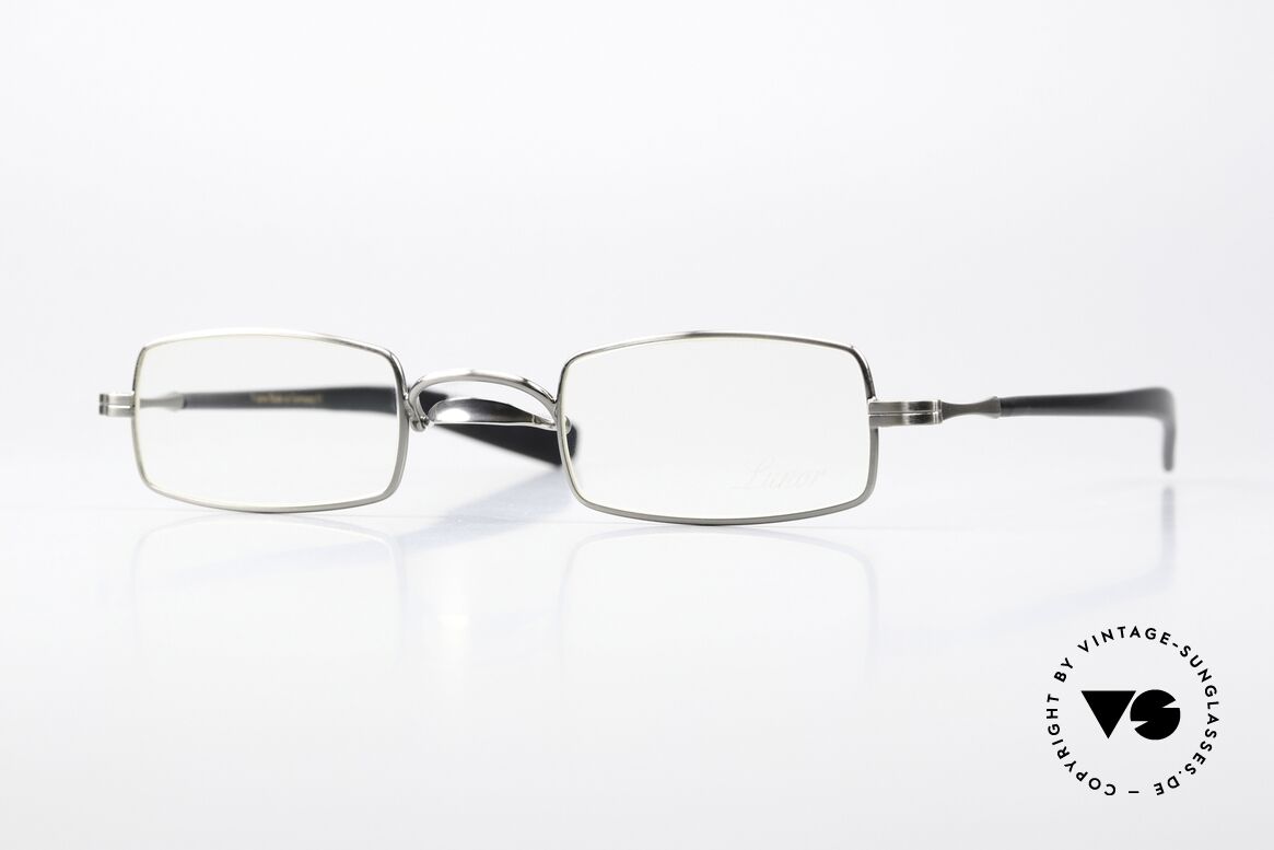 Lunor Swing A 37 Reading Specs Antique Silver, original LUNOR Swing A 37 square vintage glasses, Made for Men