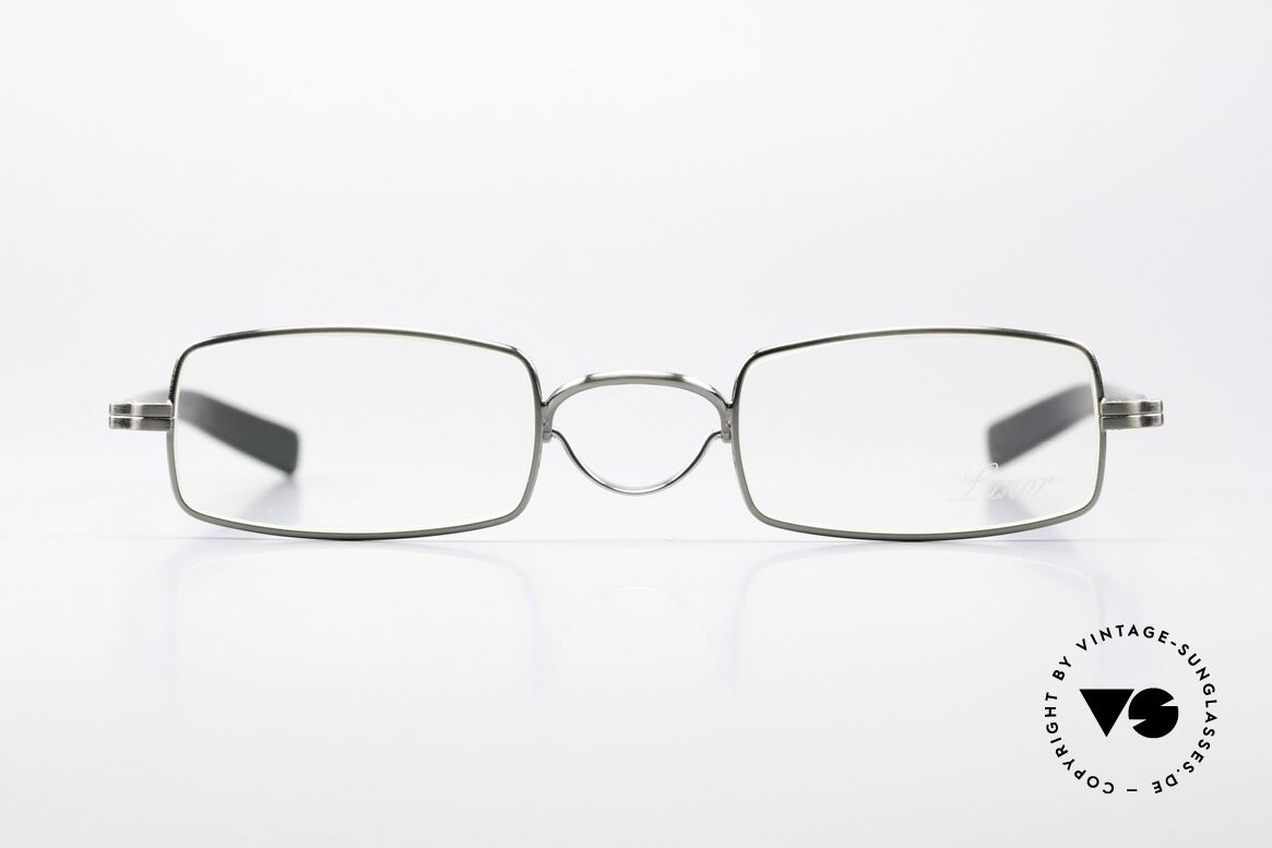 Lunor Swing A 37 Reading Specs Antique Silver, AS = ANTIQUE SILVER (with silver swing bridge), Made for Men