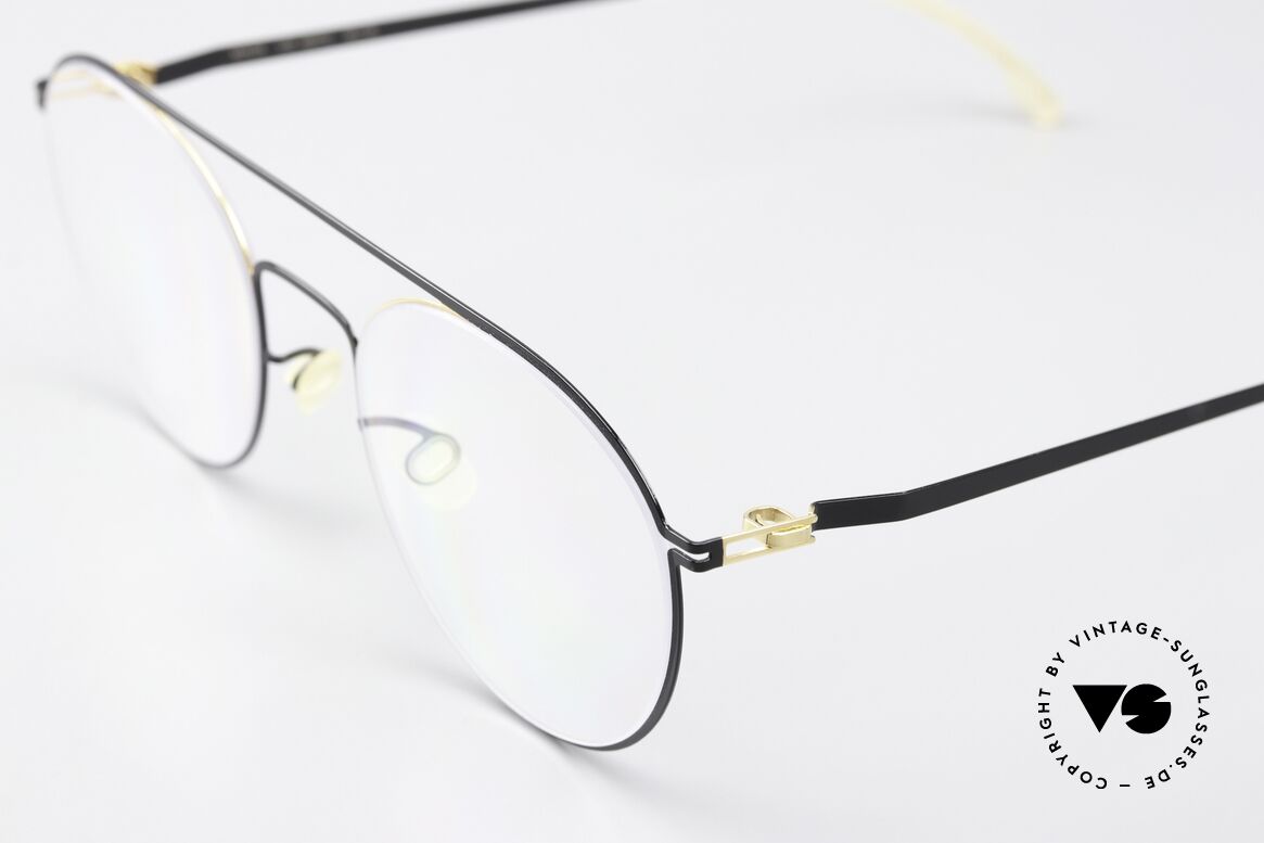 Mykita Minttu Unisex Specs Gold Jetblack, well-known top quality (handmade in Germany, Berlin), Made for Men and Women
