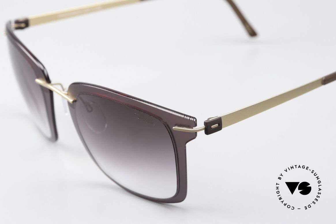 Silhouette 8700 Lightweight Sunglasses, rimless titanium frame with plastic lens front, Made for Men and Women