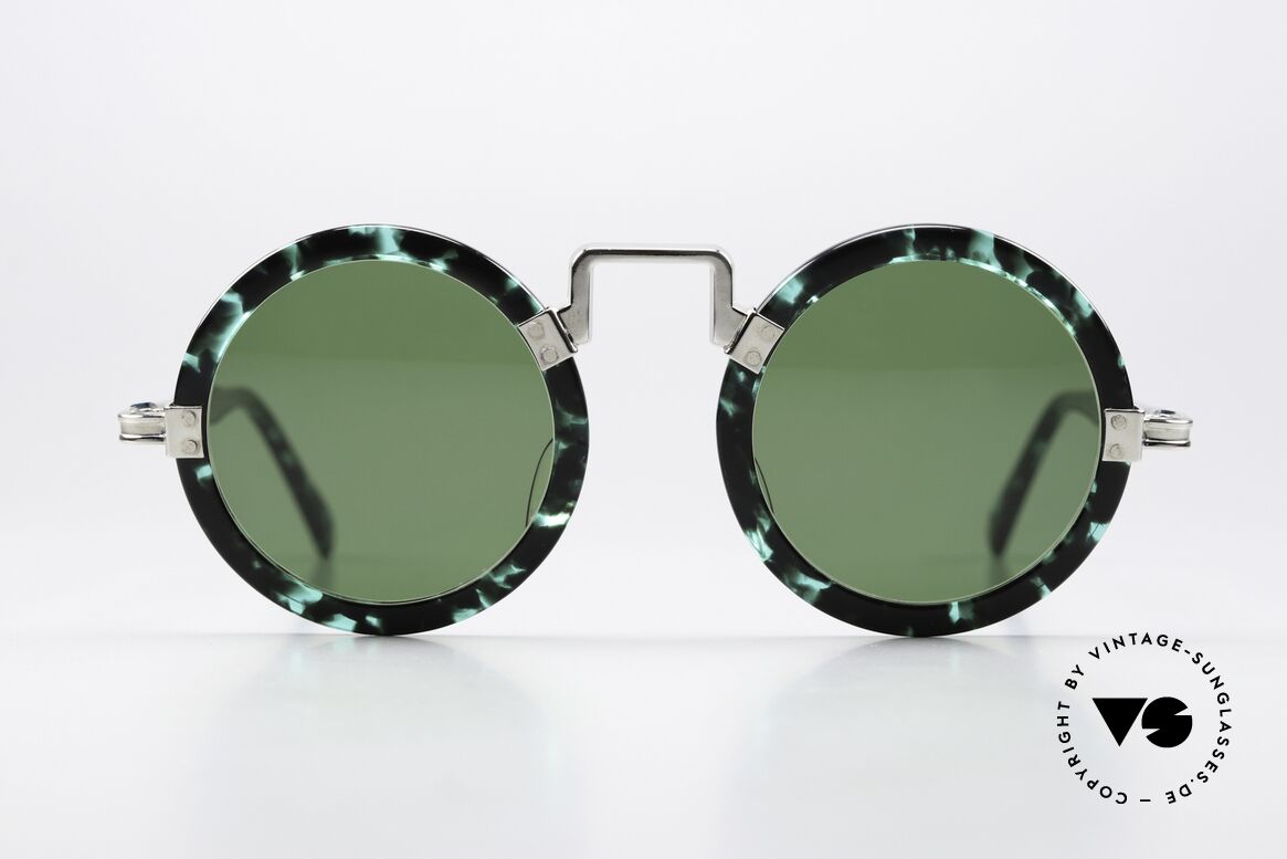 Jean Paul Gaultier 58-0275 90's Frame Emerald Marbled, great model from the Junior Gaultier Collection, Made for Men and Women