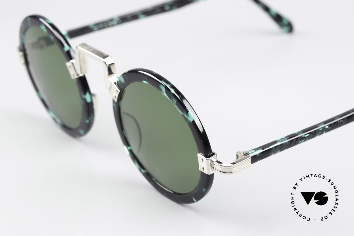 Jean Paul Gaultier 58-0275 90's Frame Emerald Marbled, the design was clearly ahead of its time at the time, Made for Men and Women