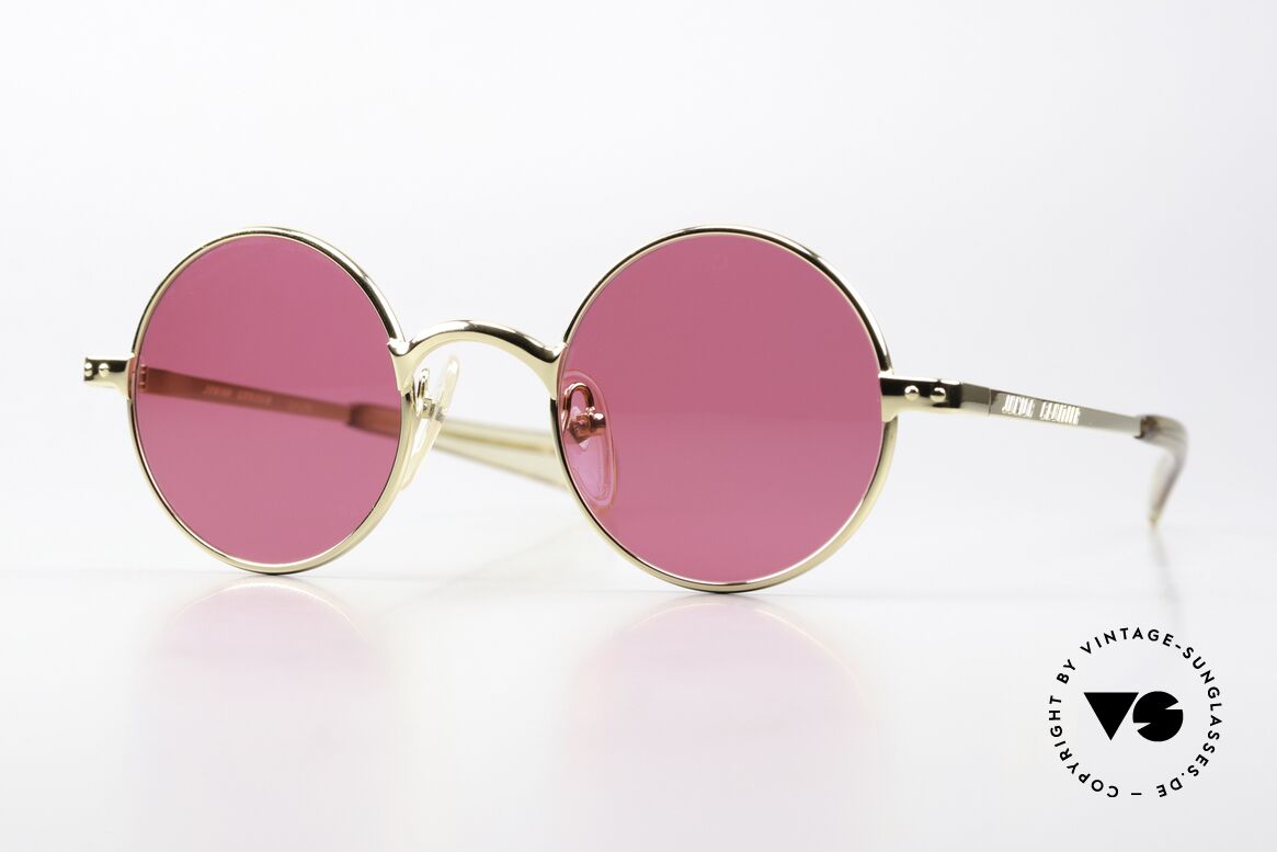 Jean Paul Gaultier 57-0173 Unique Dark Pink Lenses, very rare vintage sunglasses by Jean Paul Gaultier, Made for Men and Women