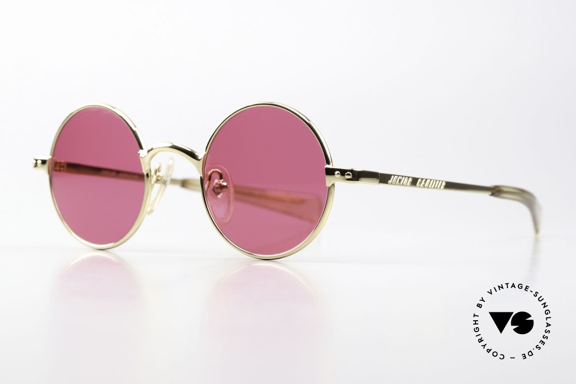 Jean Paul Gaultier 57-0173 Unique Dark Pink Lenses, one of the top models of the Junior Gaultier Series, Made for Men and Women