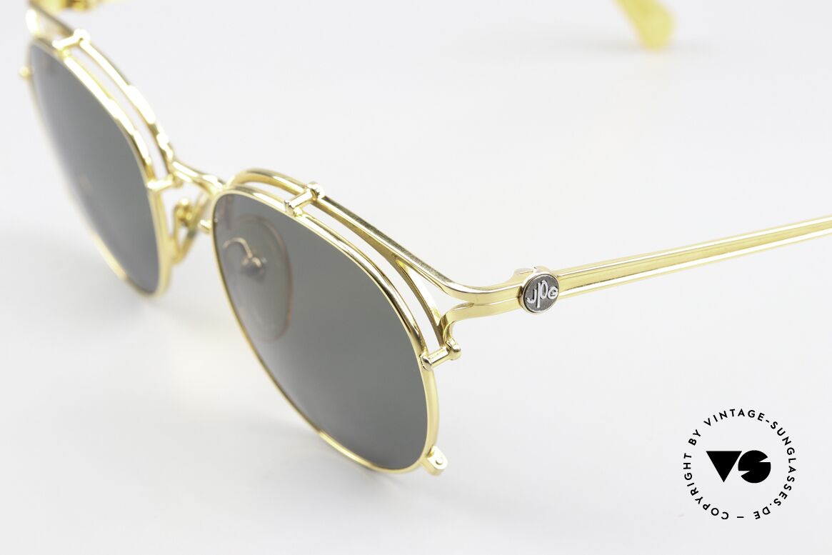 Jean Paul Gaultier 56-2171 Designer Panto Sunglasses, precious 22 carat gold-plated frame (strikingly noble), Made for Men and Women