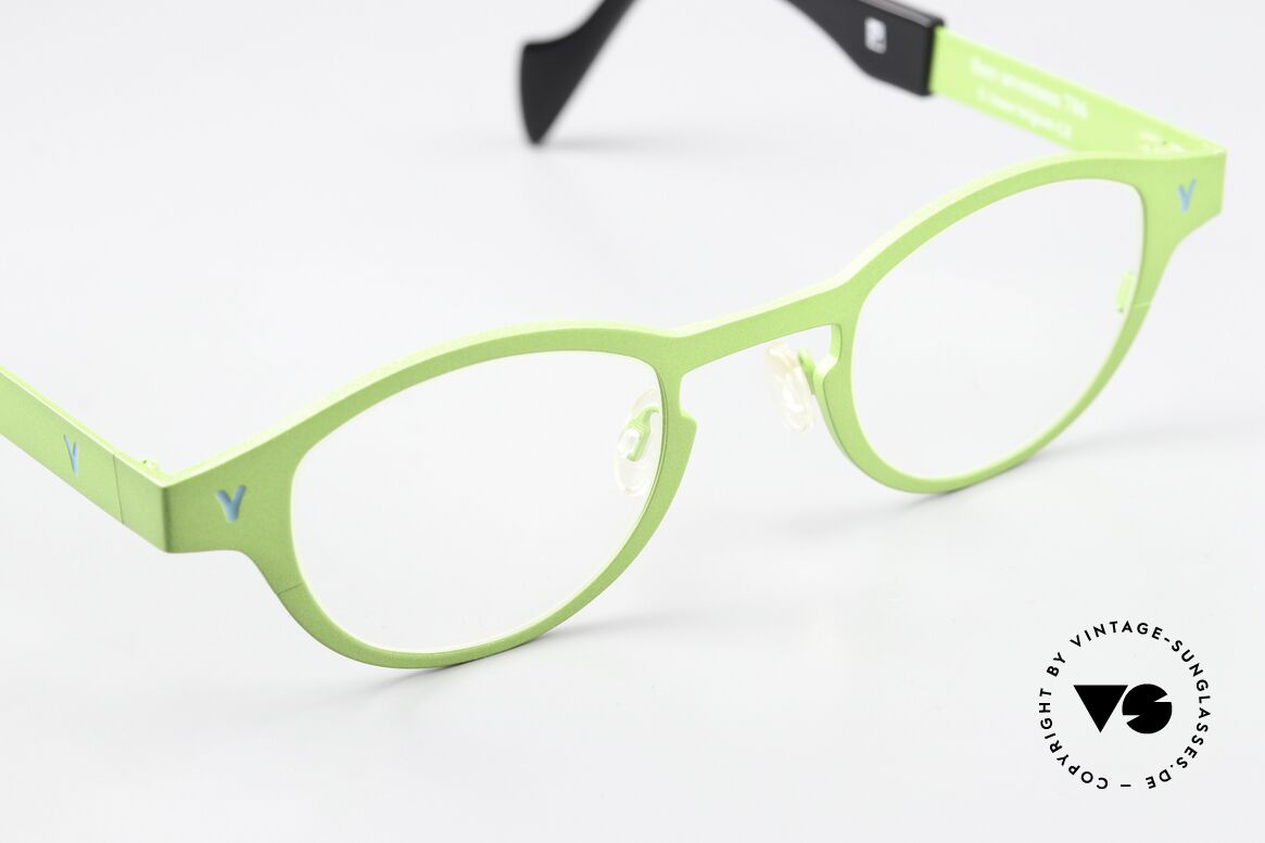 Theo Belgium Seventeen Titan Frame Lime Green, unworn; like all our vintage Theo eyewear specs, Made for Men and Women