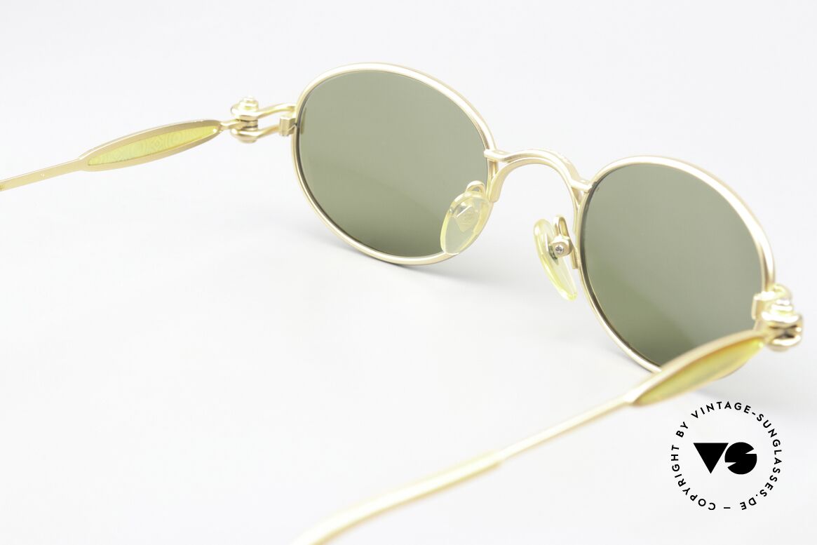 Jean Paul Gaultier 56-7113 Matte Gold Green Shades, Size: small, Made for Men and Women
