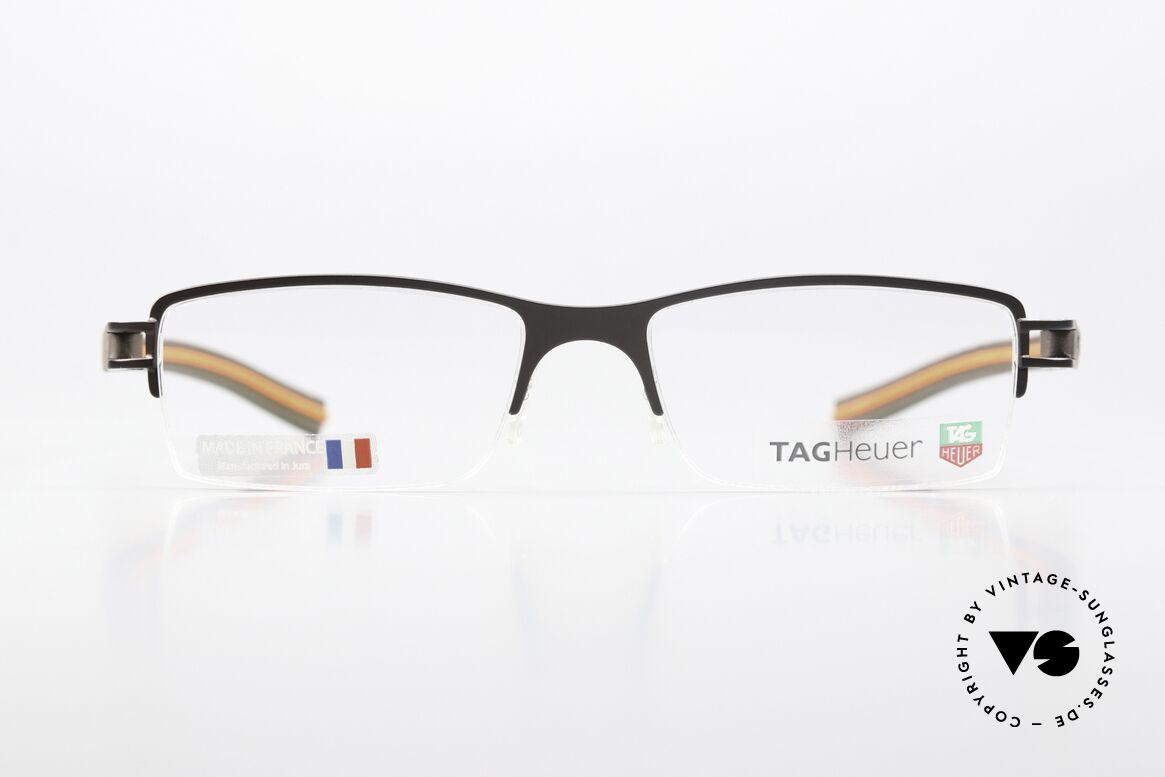 Tag Heuer 7621 Fold Semi Rimmed Havana Orange, semi rimmed specs: havana / orange / chocolate, Made for Men