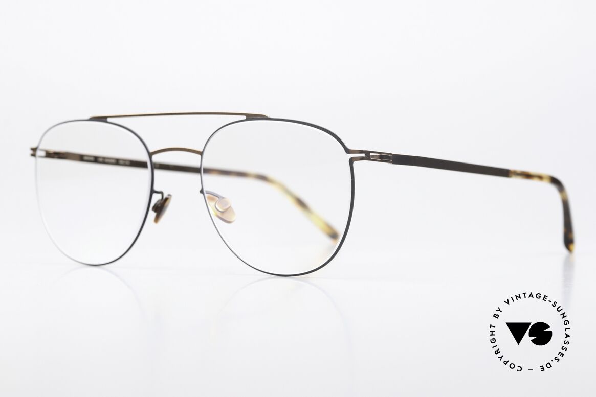 Mykita Nilsson Shiny Copper Black Frame, lightweight specs with the characteristic Mykita temples, Made for Men
