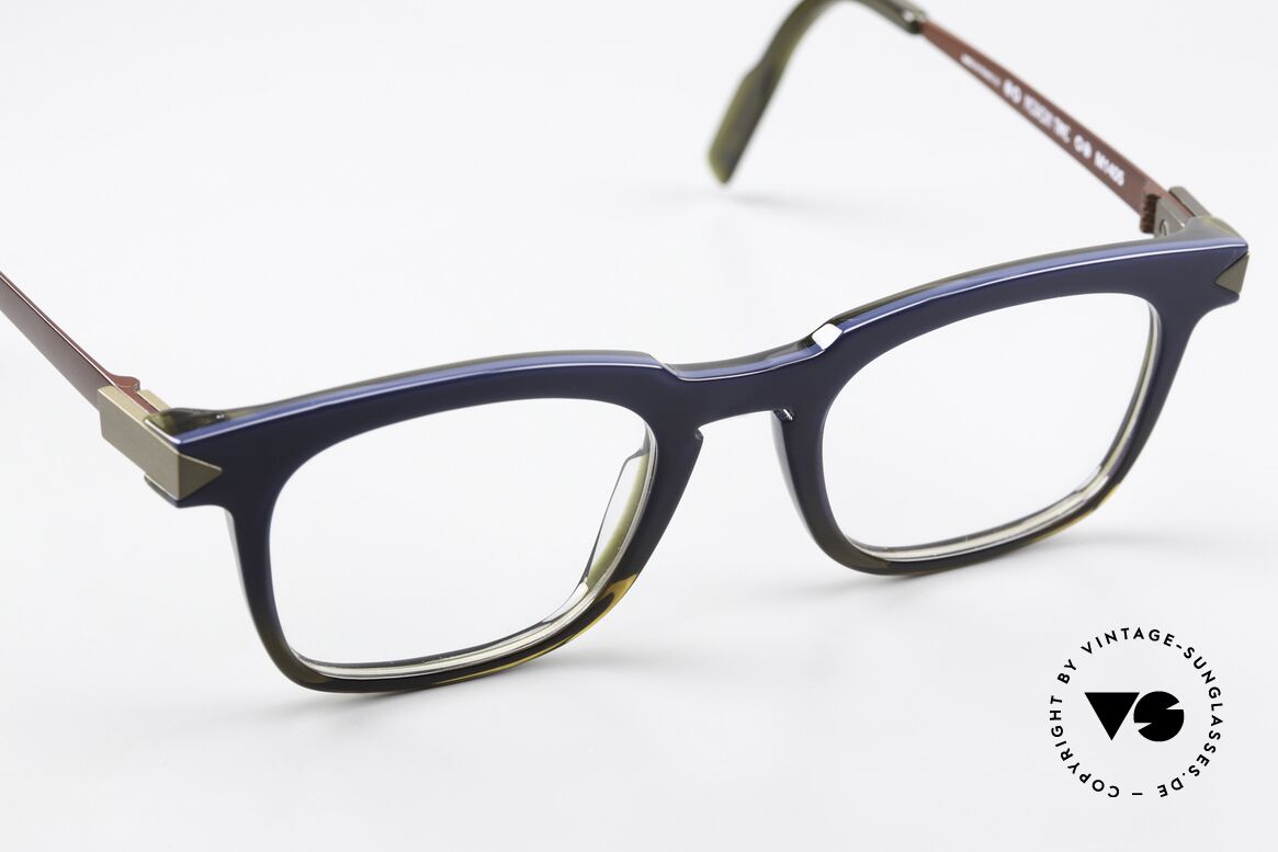 Anne Et Valentin Modern Time Acetate Frame Dark Colors, live, the colors are only visible at second glance, Made for Men and Women