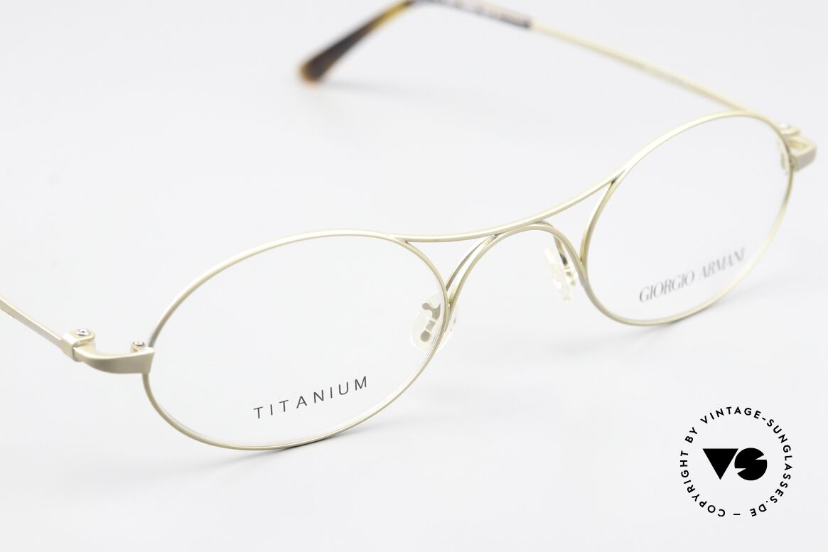 Giorgio Armani 229 AR5027 The Schubert Eyeglasses, small, plain and puristic 'wire glasses' with a X-bridge, Made for Men and Women
