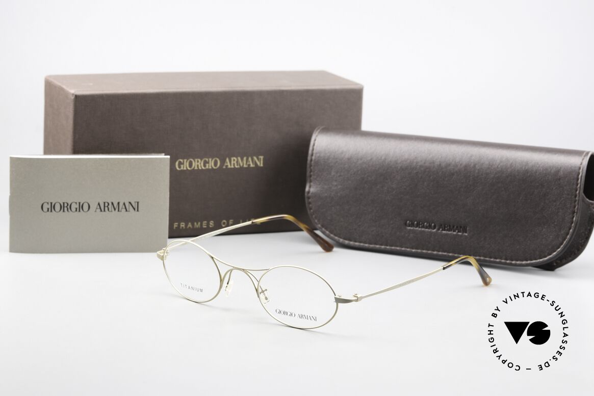 Giorgio Armani 229 AR5027 The Schubert Eyeglasses, very comfortable (lightweight: 8g) and GOLD-PLATED, Made for Men and Women