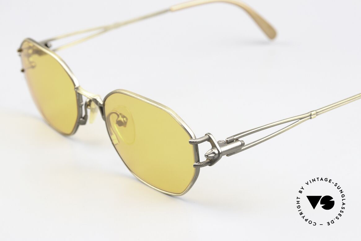 Jean Paul Gaultier 55-6106 Made in Japan 90's Original, high-end frame with orange lenses (wearable at night), Made for Men and Women