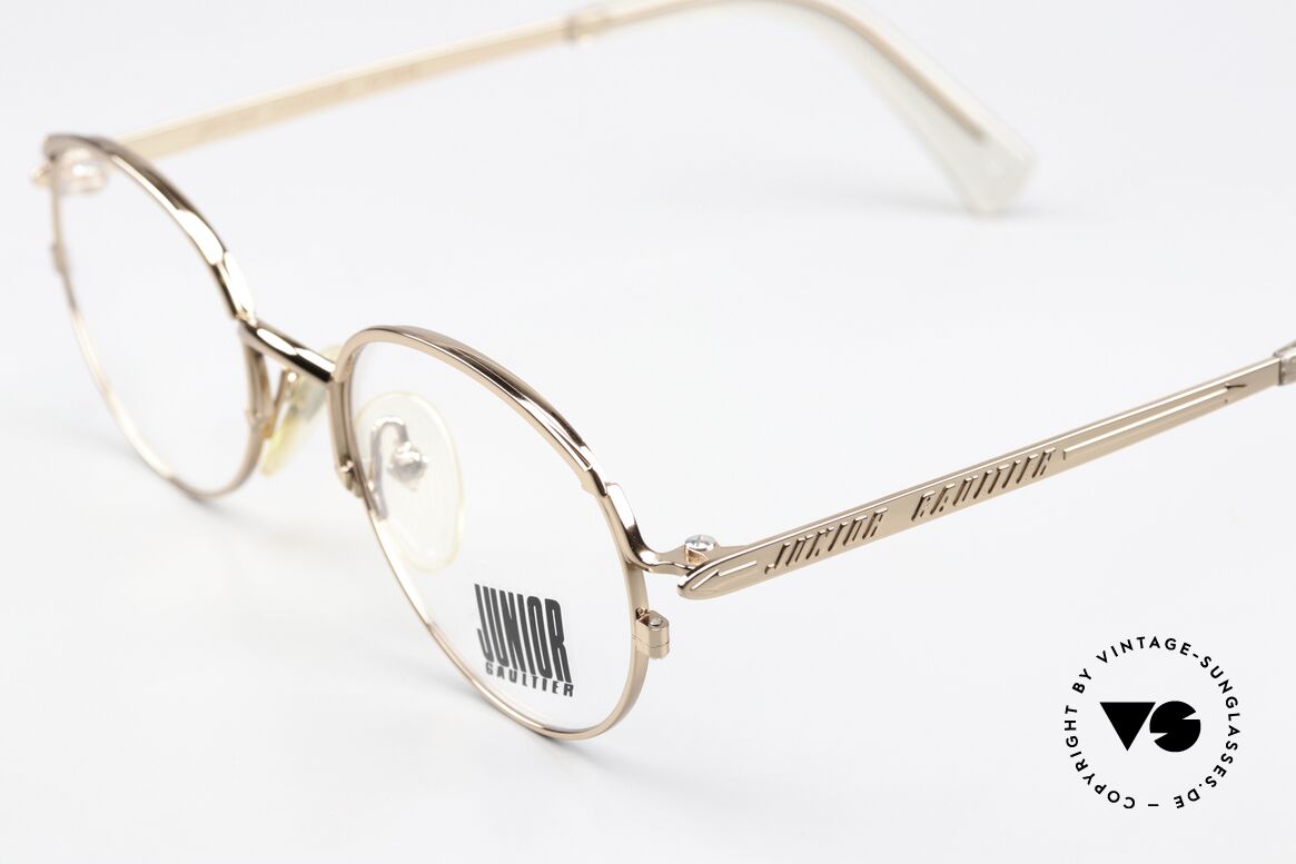 Jean Paul Gaultier 57-2173 90's Shiny Bronze Metallic, unworn rarity; like all our old JPG designer specs, Made for Men and Women
