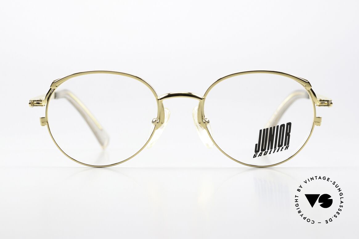 Jean Paul Gaultier 57-2173 True Vintage Eyewear 1995, costly 22ct GOLD-PLATED specs, made in Japan, Made for Men and Women