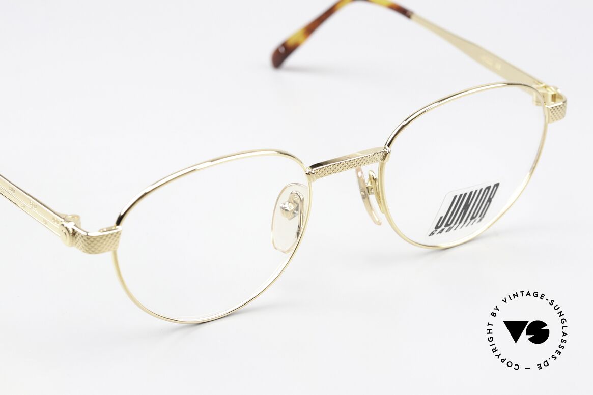 Jean Paul Gaultier 57-3177 Panto Frame Gold Plated, NO RETRO glasses, but true vintage glasses + case, Made for Men and Women