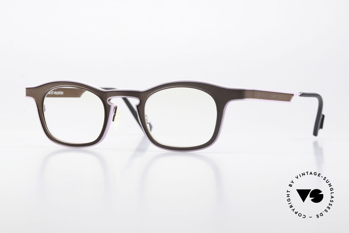 Anne Et Valentin Electric Titanium Frame Brown Purple, Anne&Valentin glasses, model Electric, col. A49, Made for Women