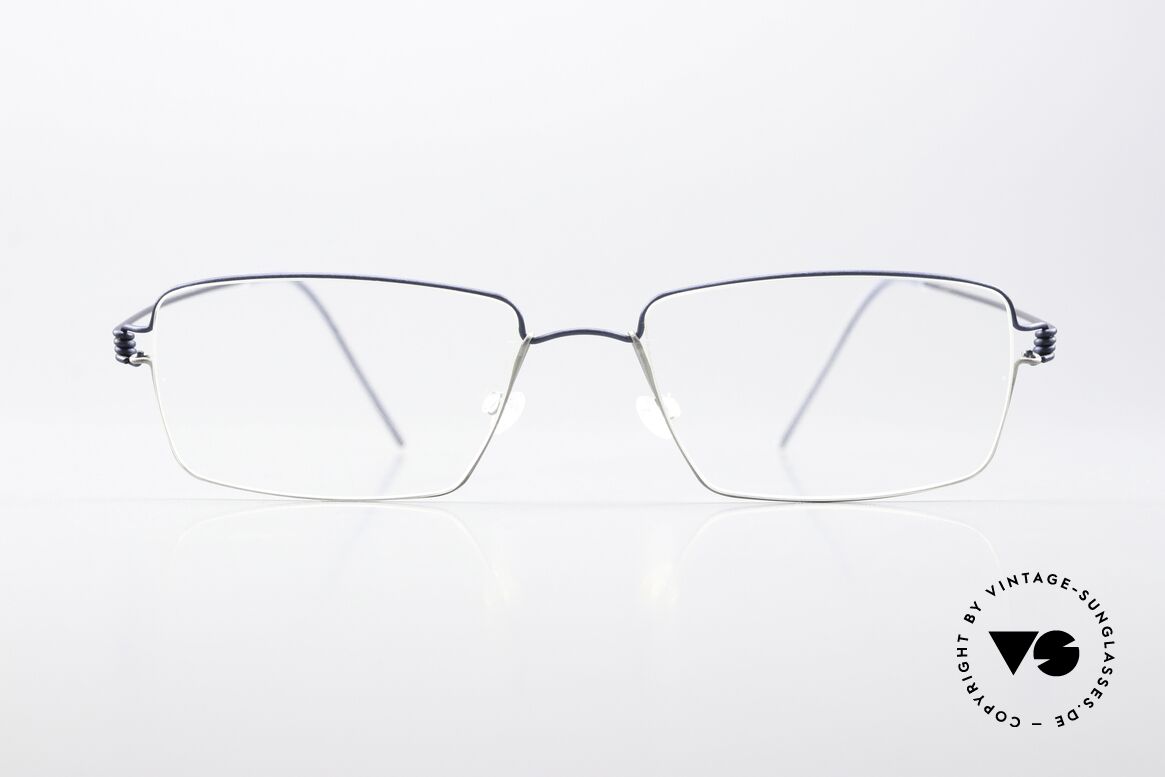 Lindberg Tim Air Titan Rim Dark Blue And Gray Frame, distinctive quality and design (award-winning frame), Made for Men