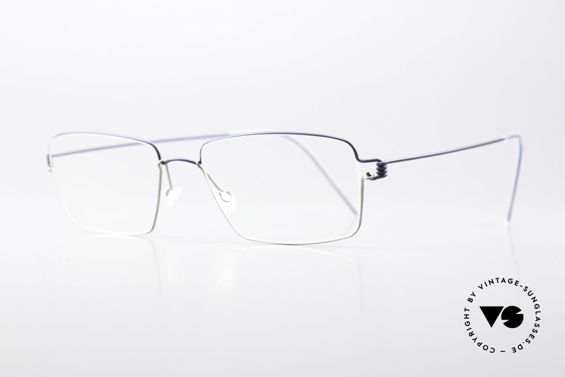 Lindberg Tim Air Titan Rim Dark Blue And Gray Frame, simply timeless, stylish & innovative: grade 'vintage', Made for Men