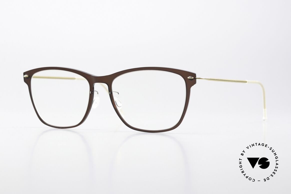 Lindberg 6525 NOW Size 52mm Brown And Gold, Lindberg eyeglasses from the NOW or N.O.W. series, Made for Women