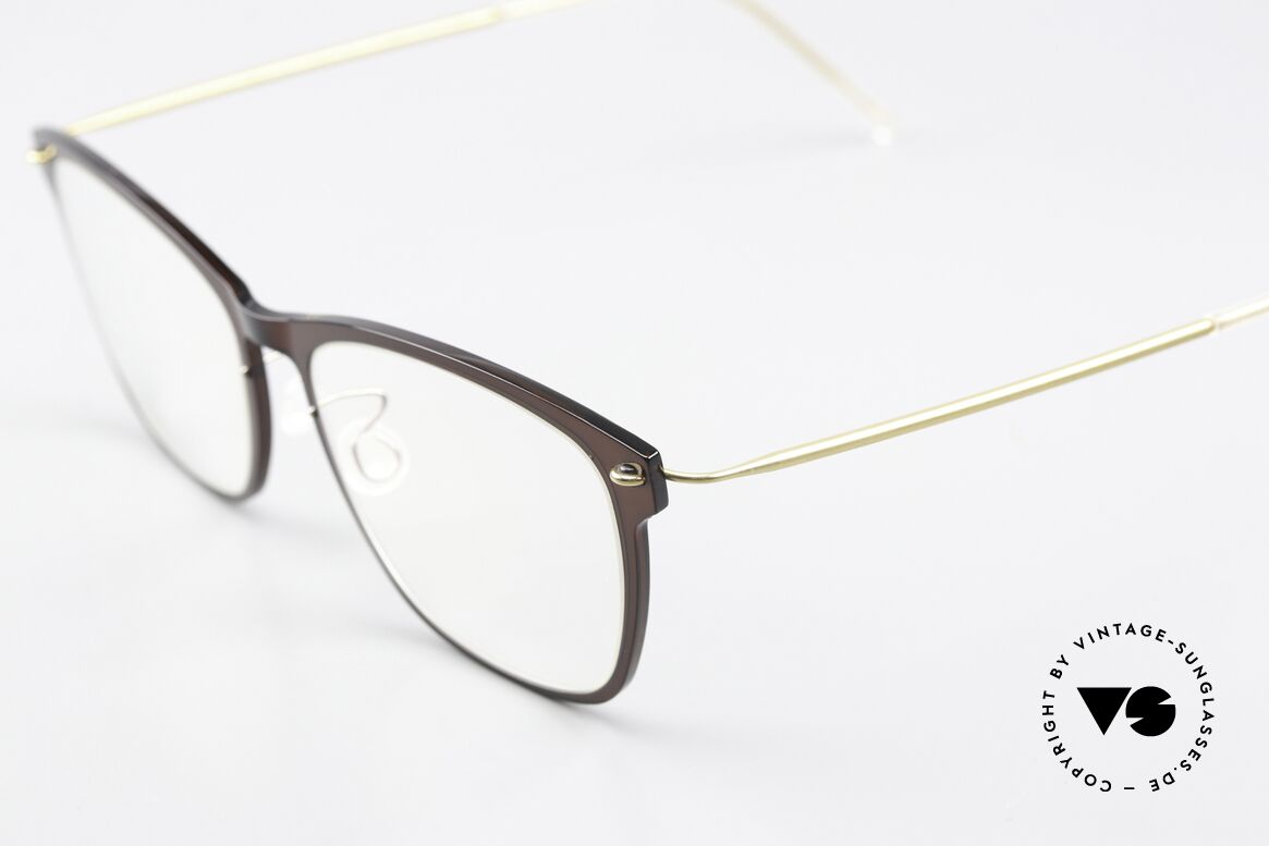 Lindberg 6525 NOW Size 52mm Brown And Gold, high quality composite material (made in Denmark), Made for Women