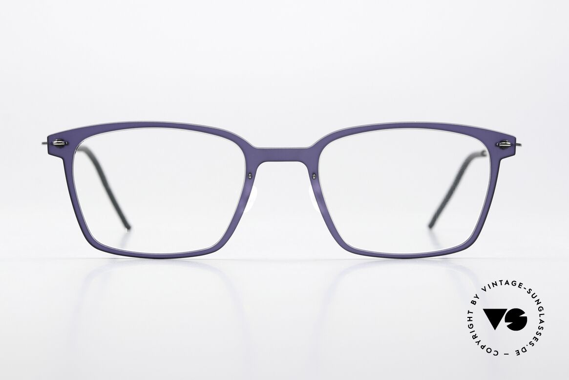 Lindberg 6536 NOW Dark Blue Translucid Titan, square model 6536, size 49/20, for ladies and gents, Made for Men and Women
