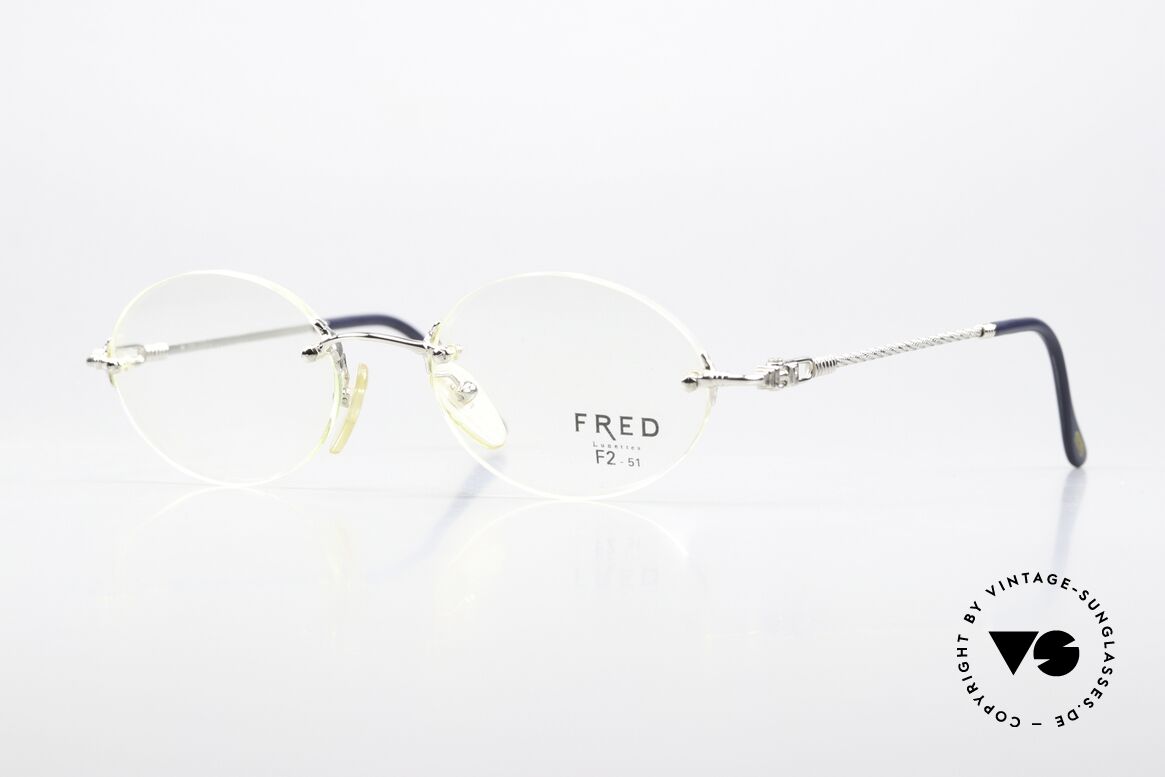 Fred Fidji F2 Luxury Spectacle Frame 90's, Fred glasses, model Fidji F2, 51/18, with DEMO lenses, Made for Men and Women