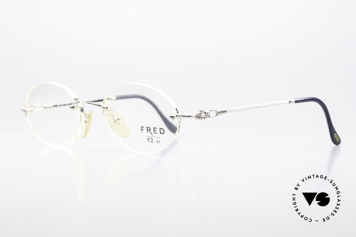 Fred Fidji F2 Luxury Spectacle Frame 90's, model named after the Fiji Islands (South Pacific Ocean), Made for Men and Women