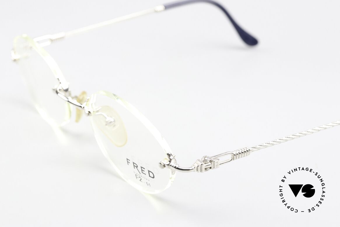 Fred Fidji F2 Luxury Spectacle Frame 90's, temples are twisted like a hawser; sailor's MUST HAVE!, Made for Men and Women