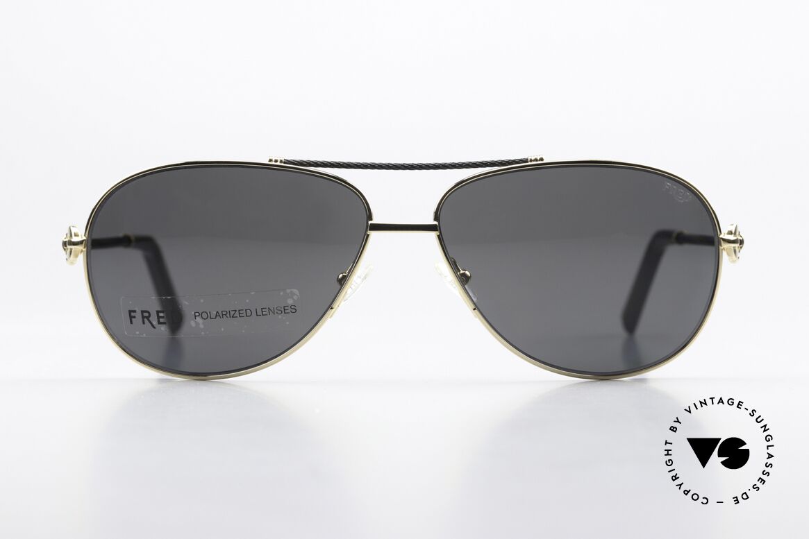 Fred Force10 8466 Luxury Aviator Sunglasses, XLarge aviator sunglasses with POLARIZED sun lenses, Made for Men and Women