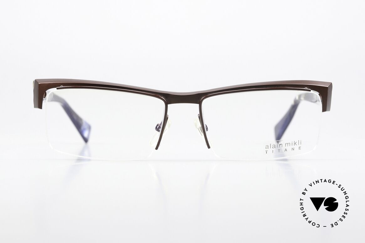 Alain Mikli AL0880 Striking Nylor Men's Frame, very distinctive nylon frame (half frameless), Made for Men