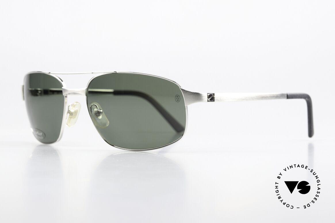 Cartier Spirit Brushed Platinum Shades, precious frame with spring hinges; made in France, Made for Men