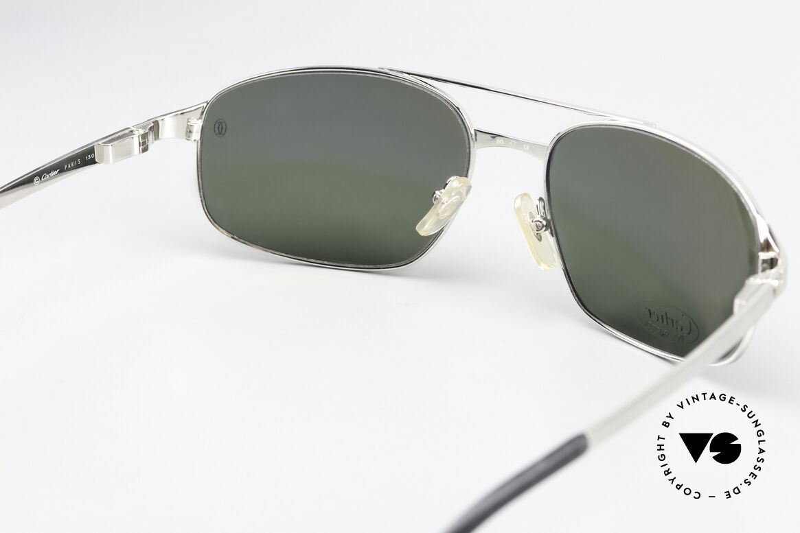 Cartier Spirit Brushed Platinum Shades, unworn Cartier original from 2006 with packaging, Made for Men