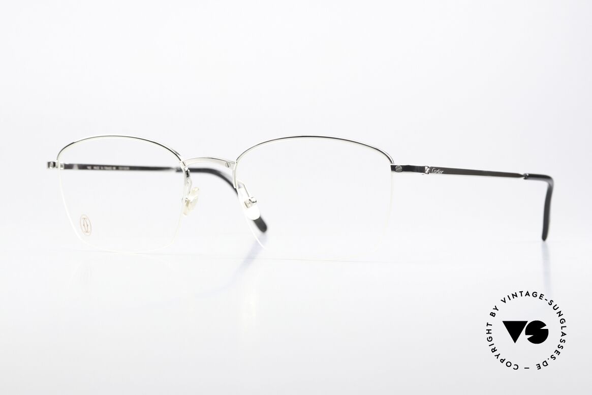Cartier Semi T-Eye H XL Men's Titan Frame Nylor, Cartier men's eyeglasses; model Semi T-Eye H, Made for Men