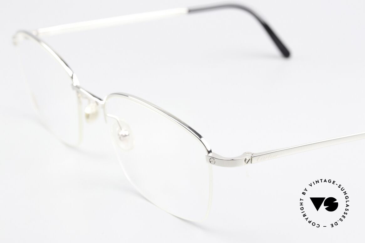 Cartier Semi T-Eye H XL Men's Titan Frame Nylor, name T8100616, XL size 58/21, platinum-plated, Made for Men