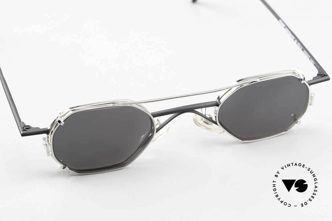 Christian Roth 2401 Small Frame With Clip On, an unworn 90's masterpiece for all lovers of design, Made for Men and Women